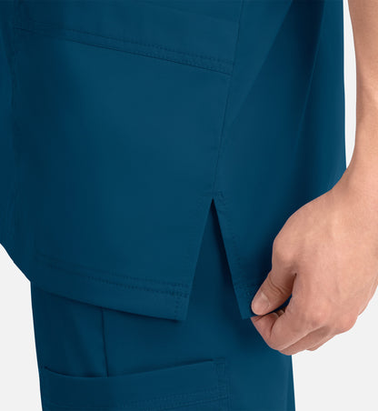 Matrix Mens 5502 Men’s 3 Pocket V-Neck Top Caribbean Blue