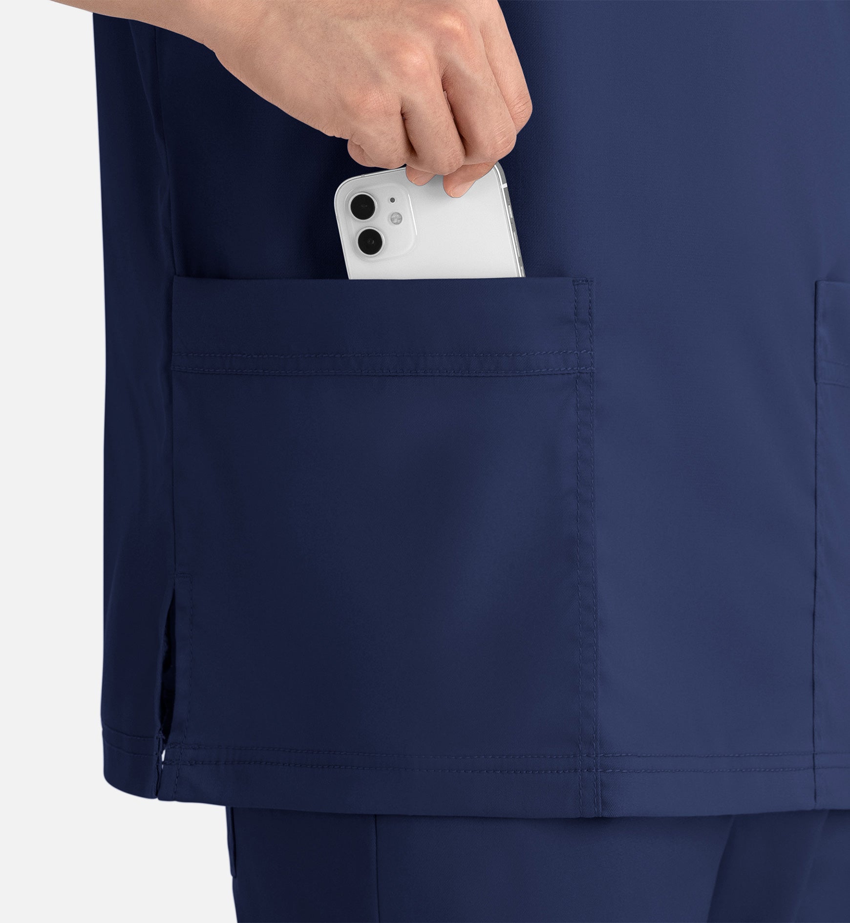 Matrix Mens 5502 Men’s 3 Pocket V-Neck Top Navy