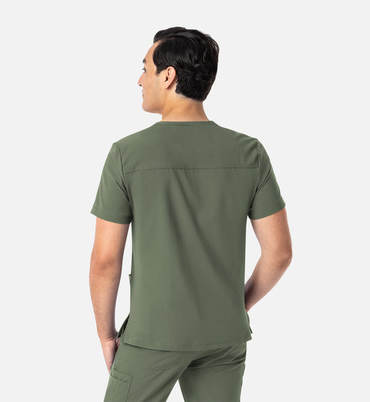Matrix Mens 5502 Men’s 3 Pocket V-Neck Top Olive