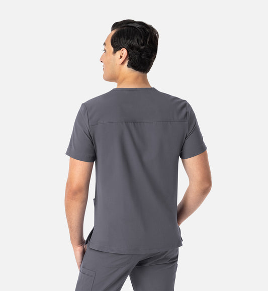 Matrix Mens 5502 Men’s 3 Pocket V-Neck Top Pewter