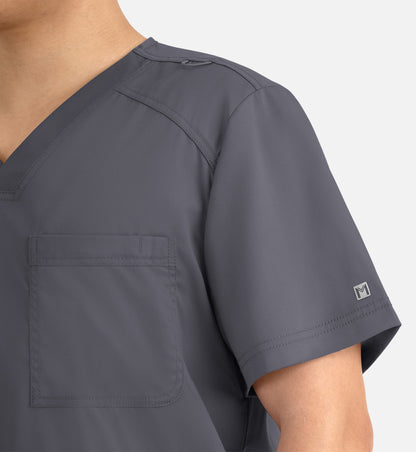 Matrix Mens 5502 Men’s 3 Pocket V-Neck Top Pewter