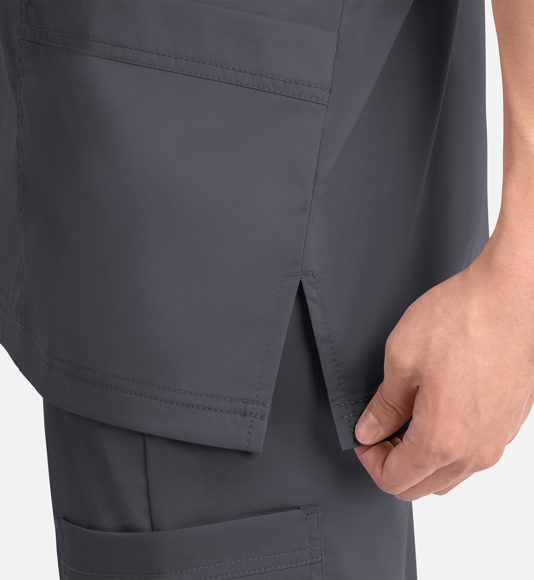 Matrix Mens 5502 Men’s 3 Pocket V-Neck Top Pewter