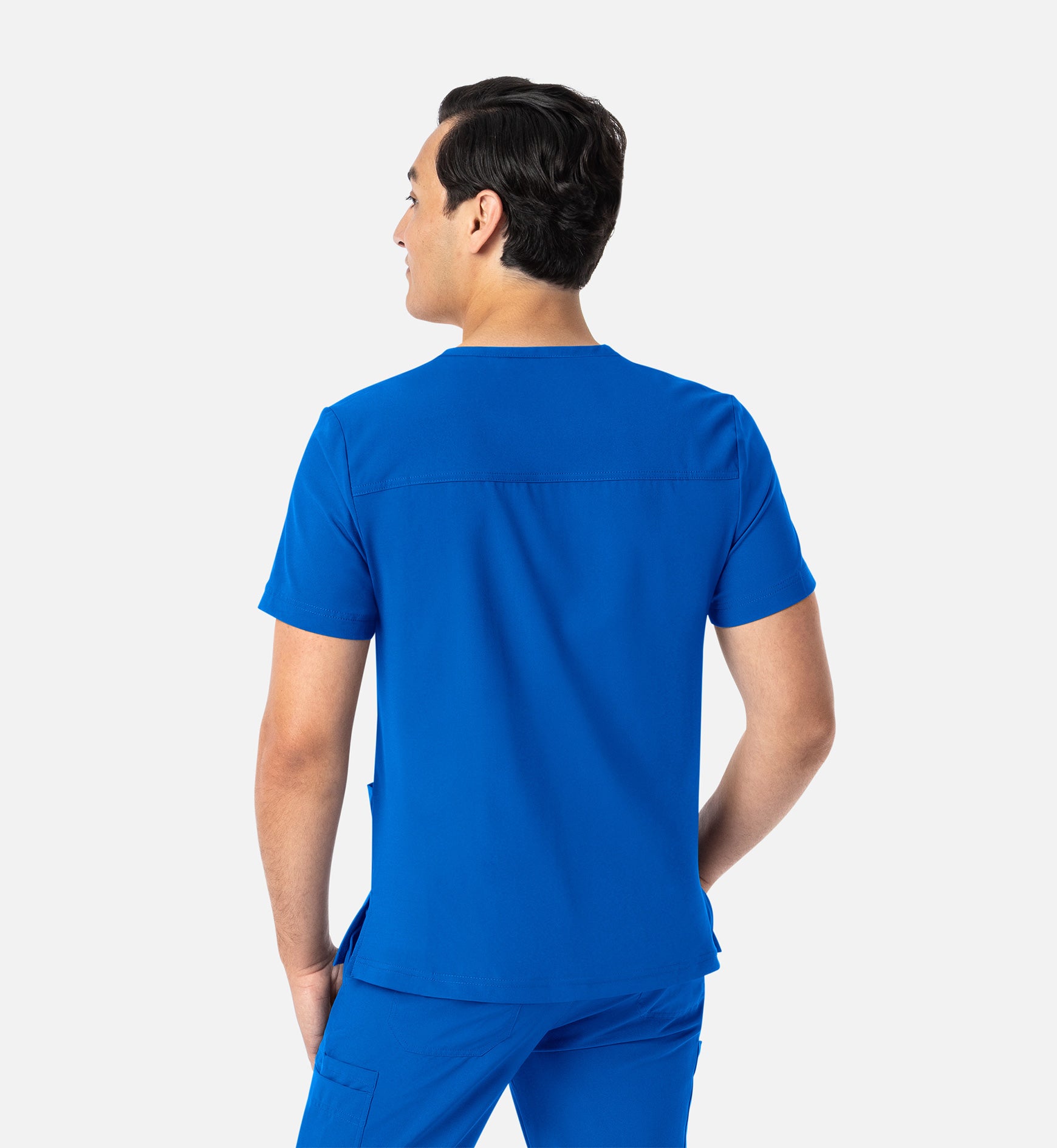 Matrix Mens 5502 Men’s 3 Pocket V-Neck Top Royal Blue