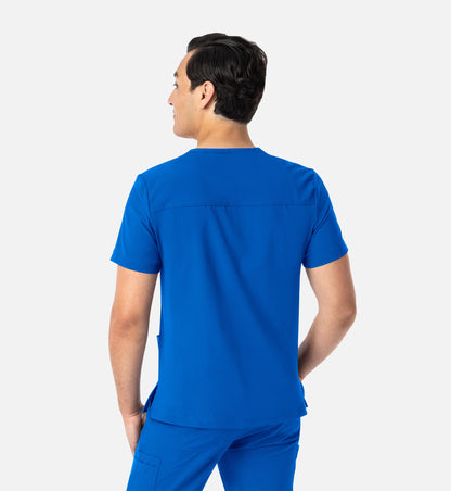Matrix Mens 5502 Men’s 3 Pocket V-Neck Top Royal Blue