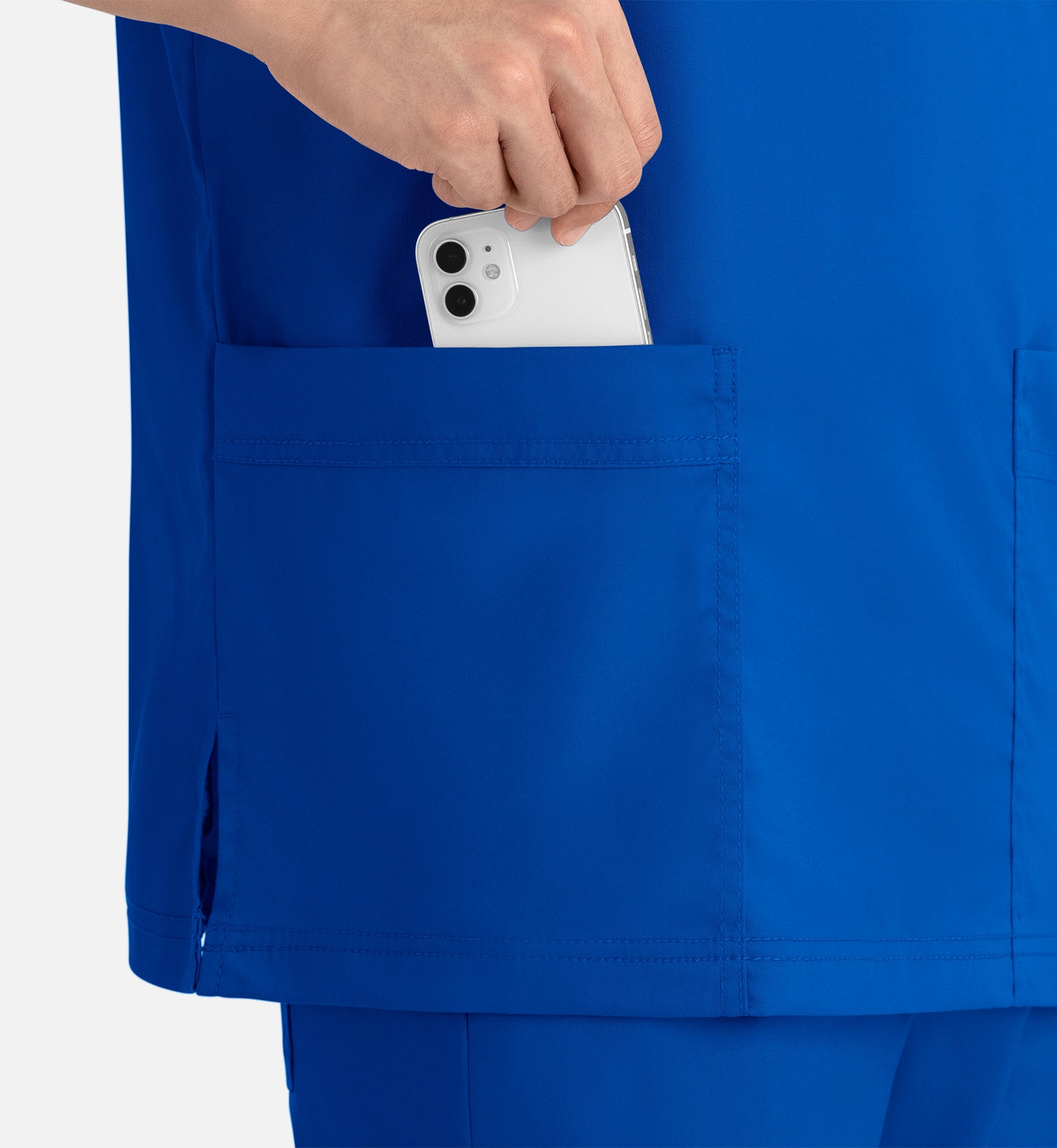 Matrix Mens 5502 Men’s 3 Pocket V-Neck Top Royal Blue