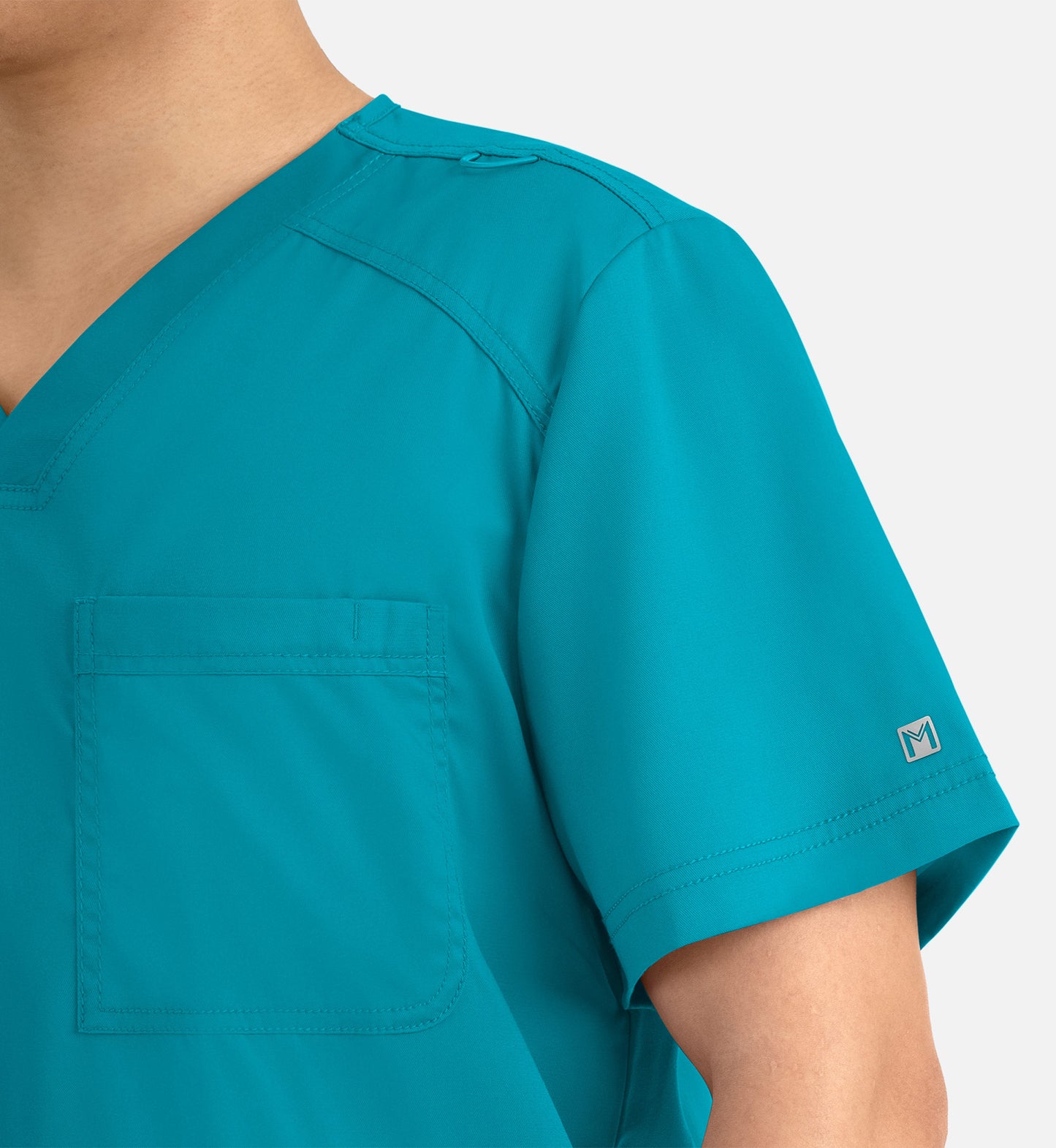 Matrix Mens 5502 Men’s 3 Pocket V-Neck Top Teal