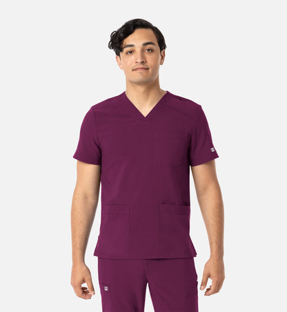 Matrix Mens 5502 Men’s 3 Pocket V-Neck Top Wine
