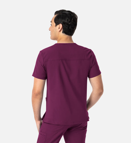 Matrix Mens 5502 Men’s 3 Pocket V-Neck Top Wine