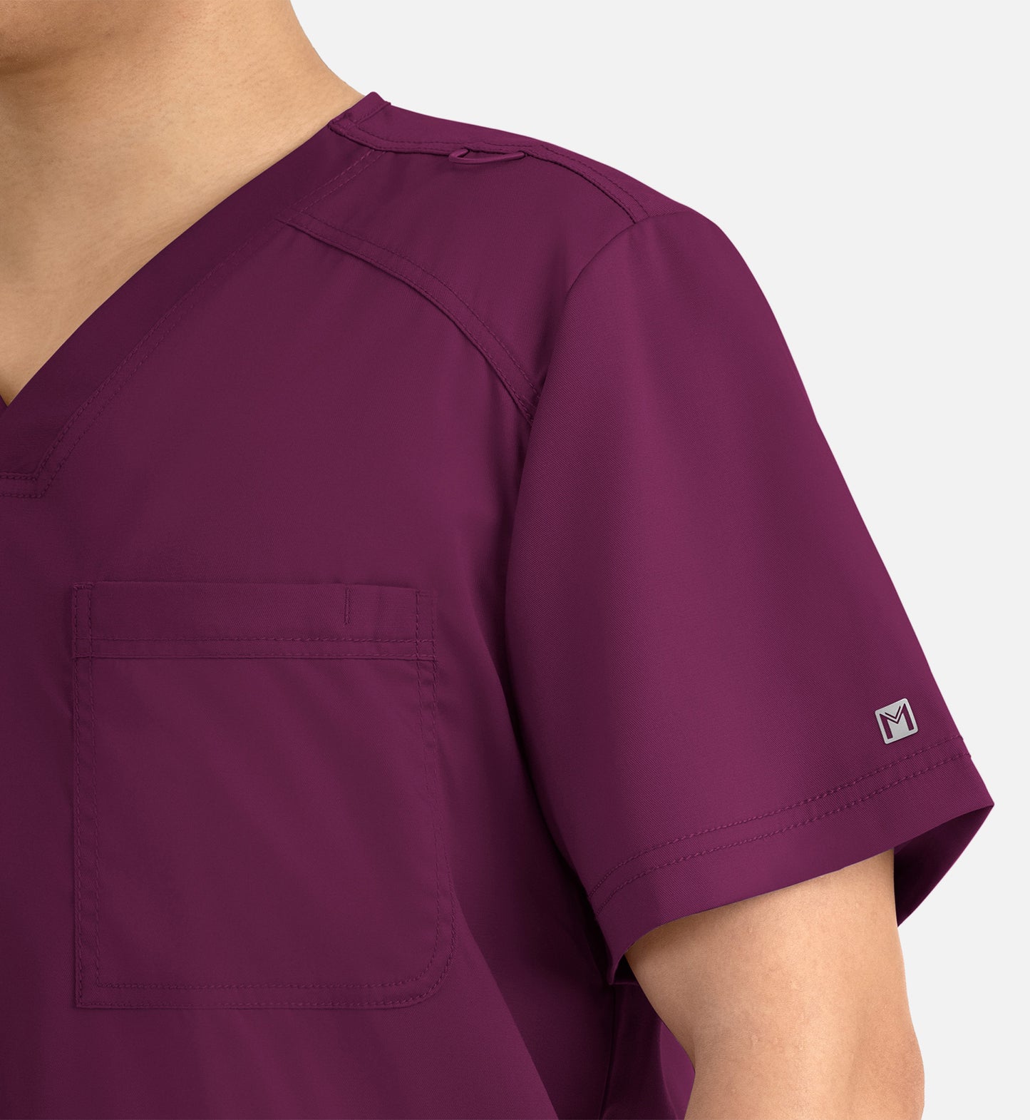 Matrix Mens 5502 Men’s 3 Pocket V-Neck Top Wine