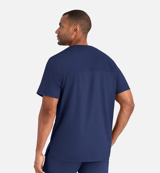 Matrix Mens 5503 Men’s Tuckable Henley Top Navy