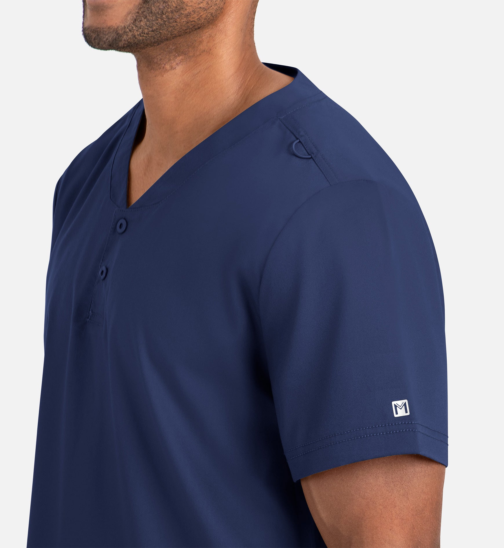 Matrix Mens 5503 Men’s Tuckable Henley Top Navy