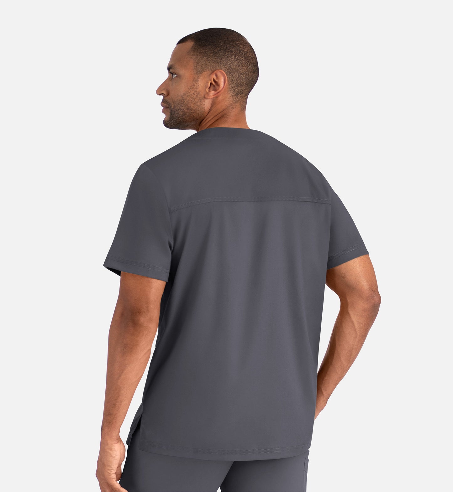 Matrix Mens 5503 Men’s Tuckable Henley Top Pewter