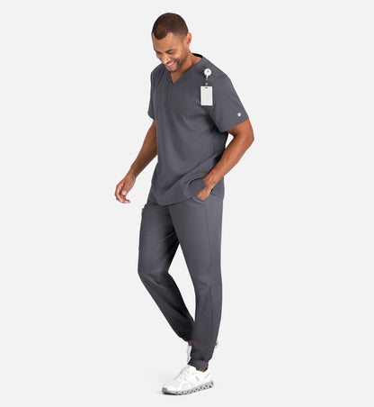 Matrix Mens 5503 Men’s Tuckable Henley Top Pewter