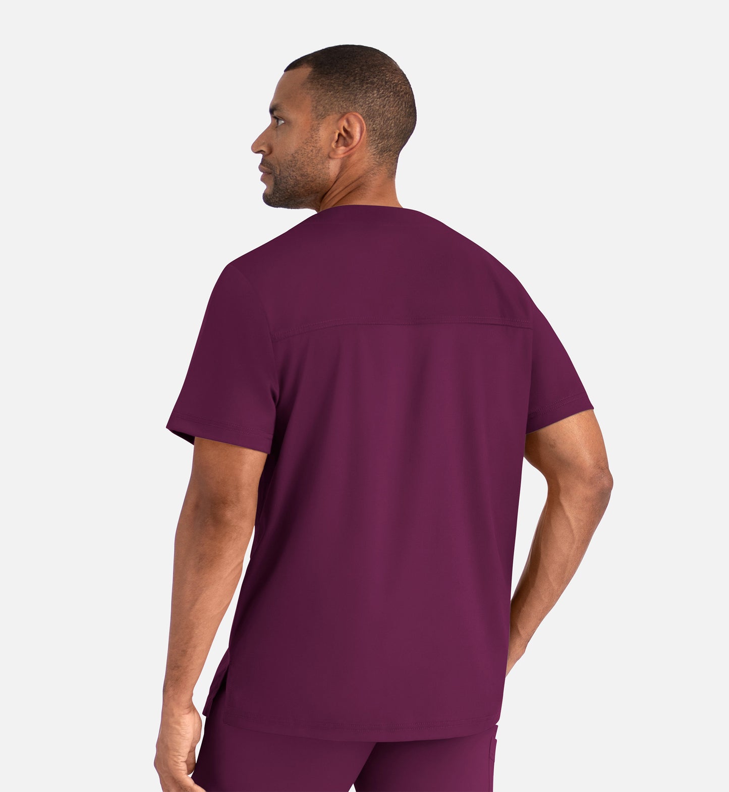 Matrix Mens 5503 Men’s Tuckable Henley Top Wine