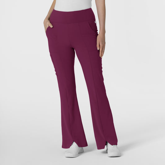 RENEW 5534 Cargo Flare Scrub Pants Wine Model Image Front | Wink