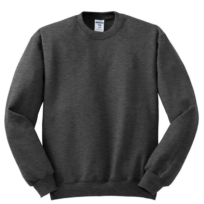 Jerzees NuBlend Crewneck Sweatshirt.  562M Black Heather