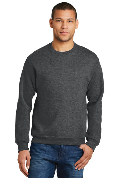 Jerzees NuBlend Crewneck Sweatshirt.  562M Black Heather