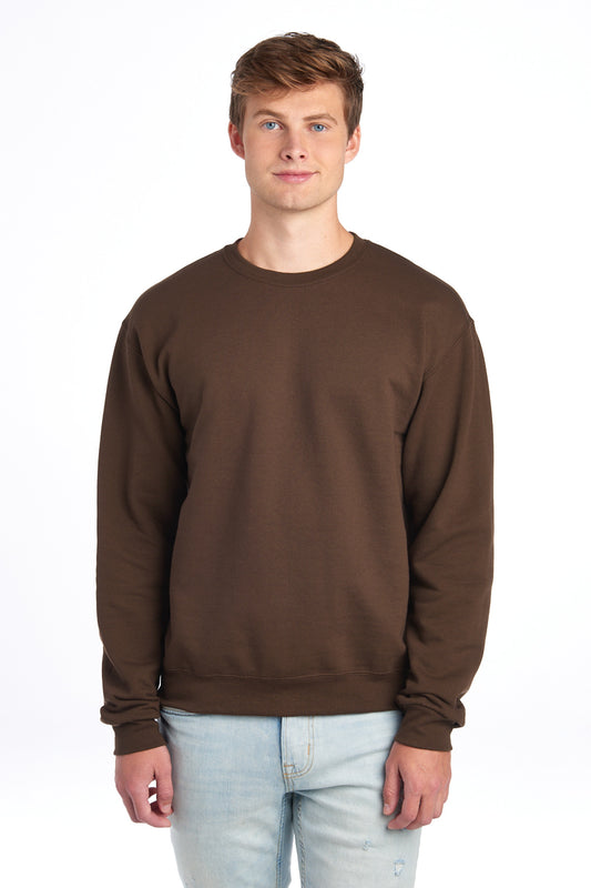 Jerzees NuBlend Crewneck Sweatshirt.  562M Chocolate