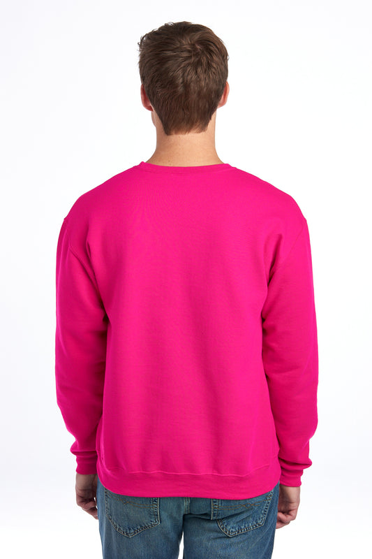 Jerzees NuBlend Crewneck Sweatshirt.  562M Cyber Pink