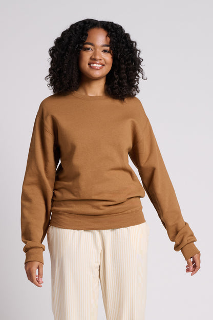 Jerzees NuBlend Crewneck Sweatshirt.  562M Golden Pecan
