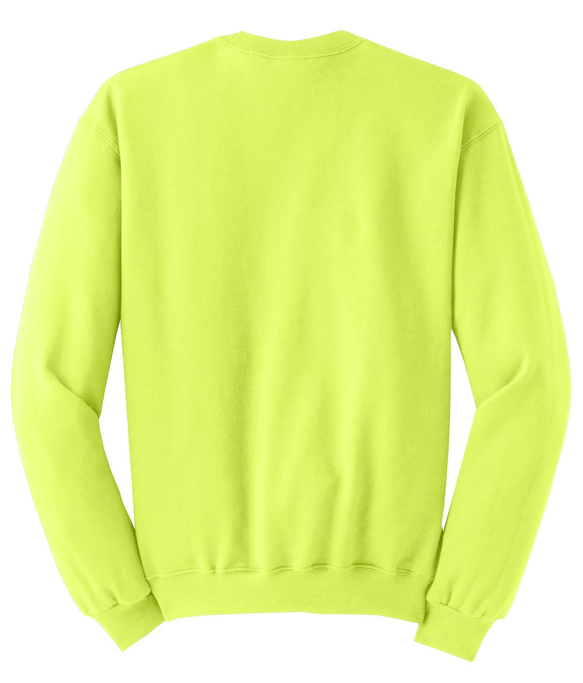 Jerzees NuBlend Crewneck Sweatshirt.  562M Safety Green