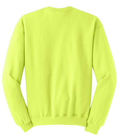 Jerzees NuBlend Crewneck Sweatshirt.  562M Safety Green