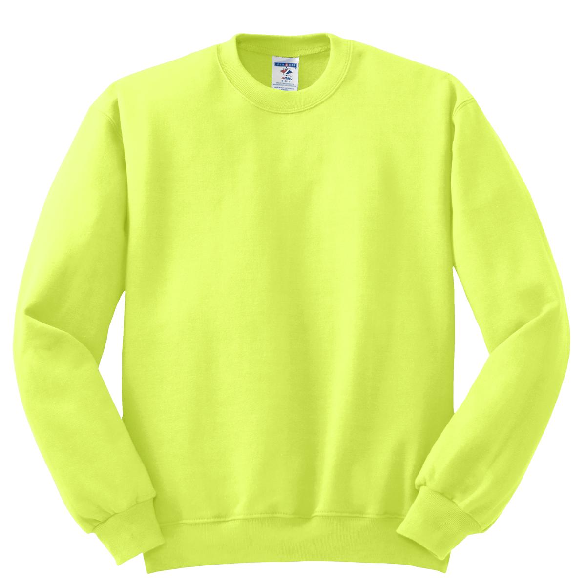 Jerzees NuBlend Crewneck Sweatshirt.  562M Safety Green
