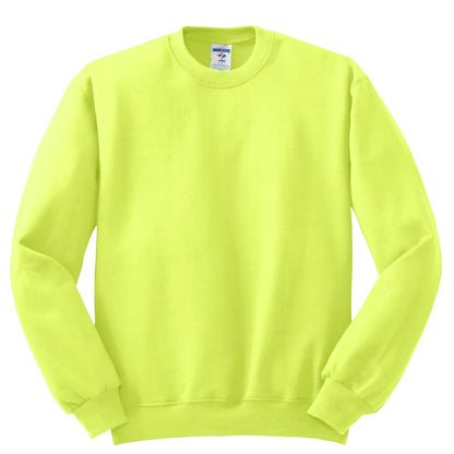 Jerzees NuBlend Crewneck Sweatshirt.  562M Safety Green