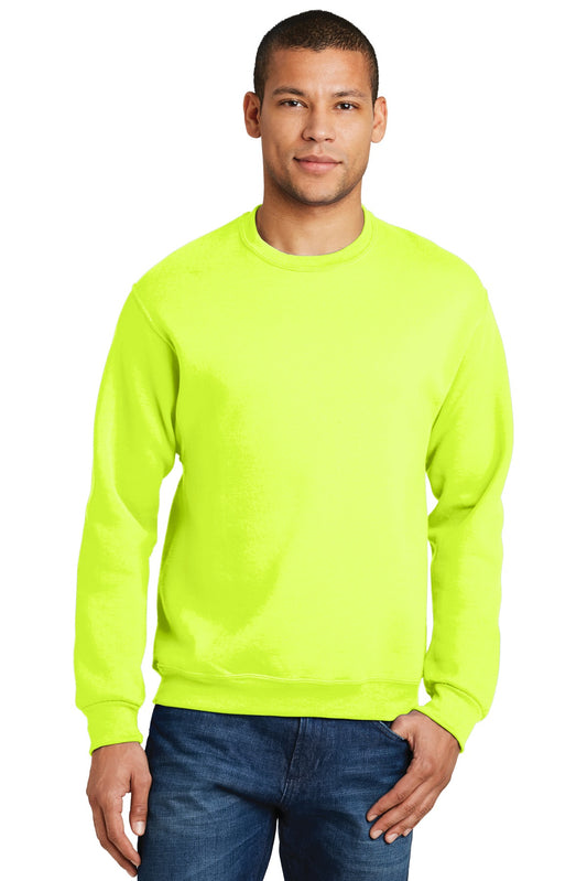 Jerzees NuBlend Crewneck Sweatshirt.  562M Safety Green