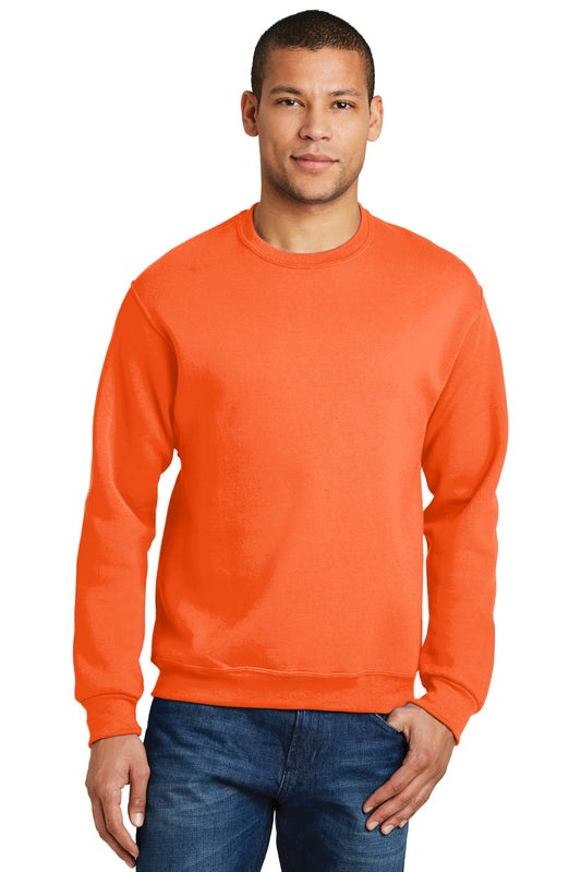 Jerzees NuBlend Crewneck Sweatshirt.  562M Safety Orange