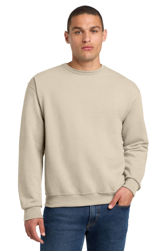 Jerzees NuBlend Crewneck Sweatshirt.  562M Sweet Cream Heather