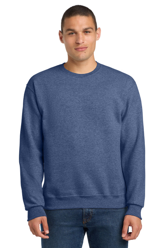 Jerzees NuBlend Crewneck Sweatshirt.  562M Vintage Heather Blue