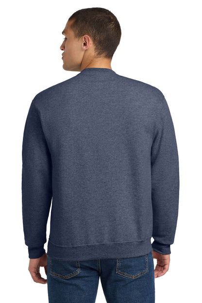 Jerzees NuBlend Crewneck Sweatshirt.  562M Vintage Heather Navy