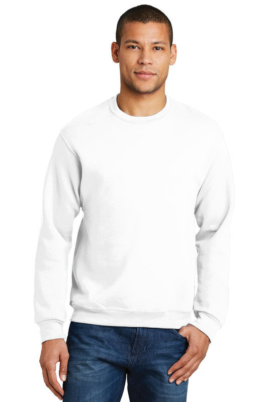 Jerzees NuBlend Crewneck Sweatshirt.  562M White