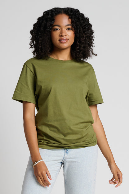 Jerzees Unisex Premium Combed Ring Spun Cotton Tee 570M Olive Oil