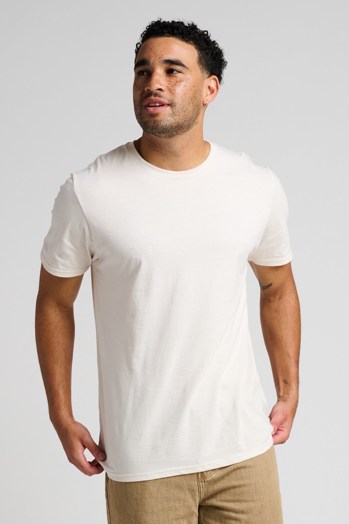 Jerzees Unisex Premium Combed Ring Spun Cotton Tee 570M Sweet Cream Heather