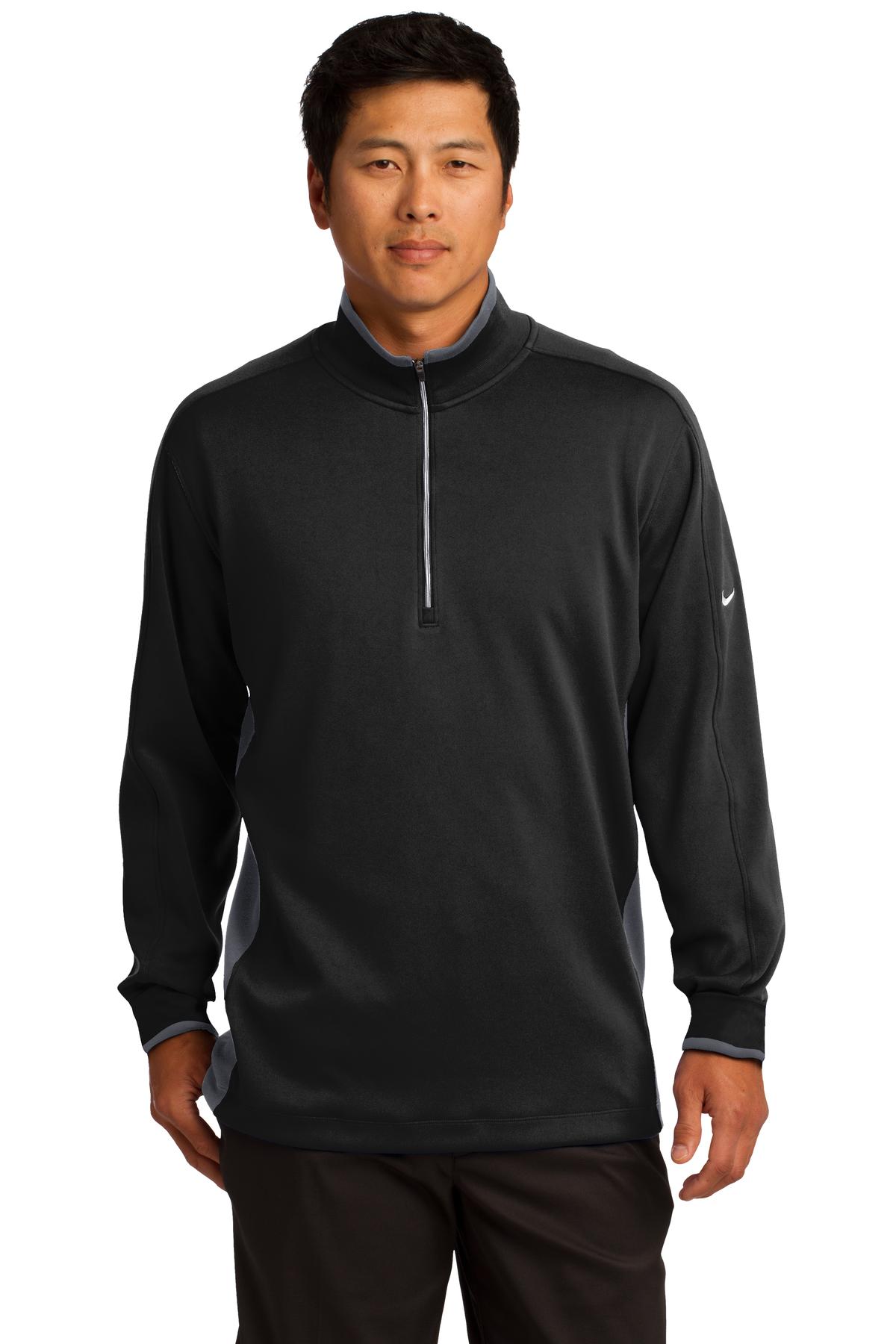 Nike Dri-FIT 1/2-Zip Cover-Up 578673 Black/ Dark Grey/ White