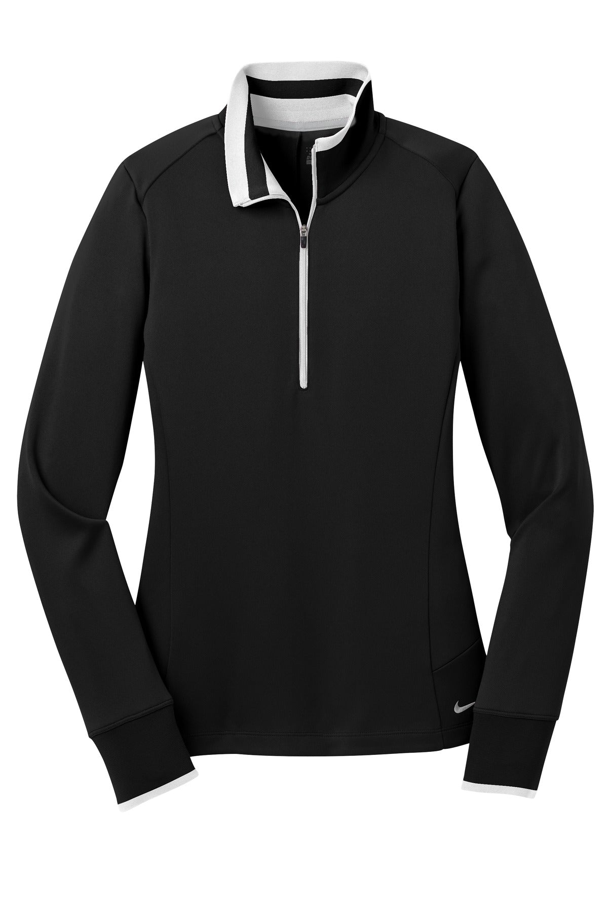 Nike Women's Dri-FIT 1/2-Zip Cover-Up. 578674 Black/ White