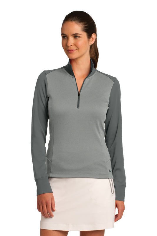 Nike Women's Dri-FIT 1/2-Zip Cover-Up. 578674 Athletic Grey Heather/ Dark Grey