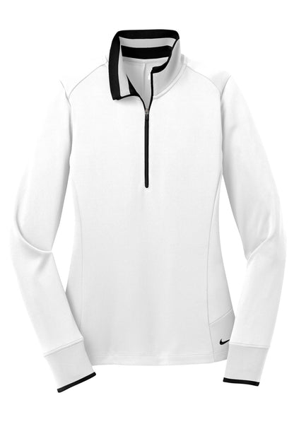 Nike Women's Dri-FIT 1/2-Zip Cover-Up. 578674 White/ Black