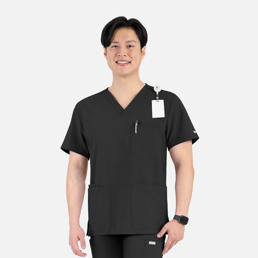 Momentum 5802 Men's 4 Pocket Banded V-Neck Scrub Top