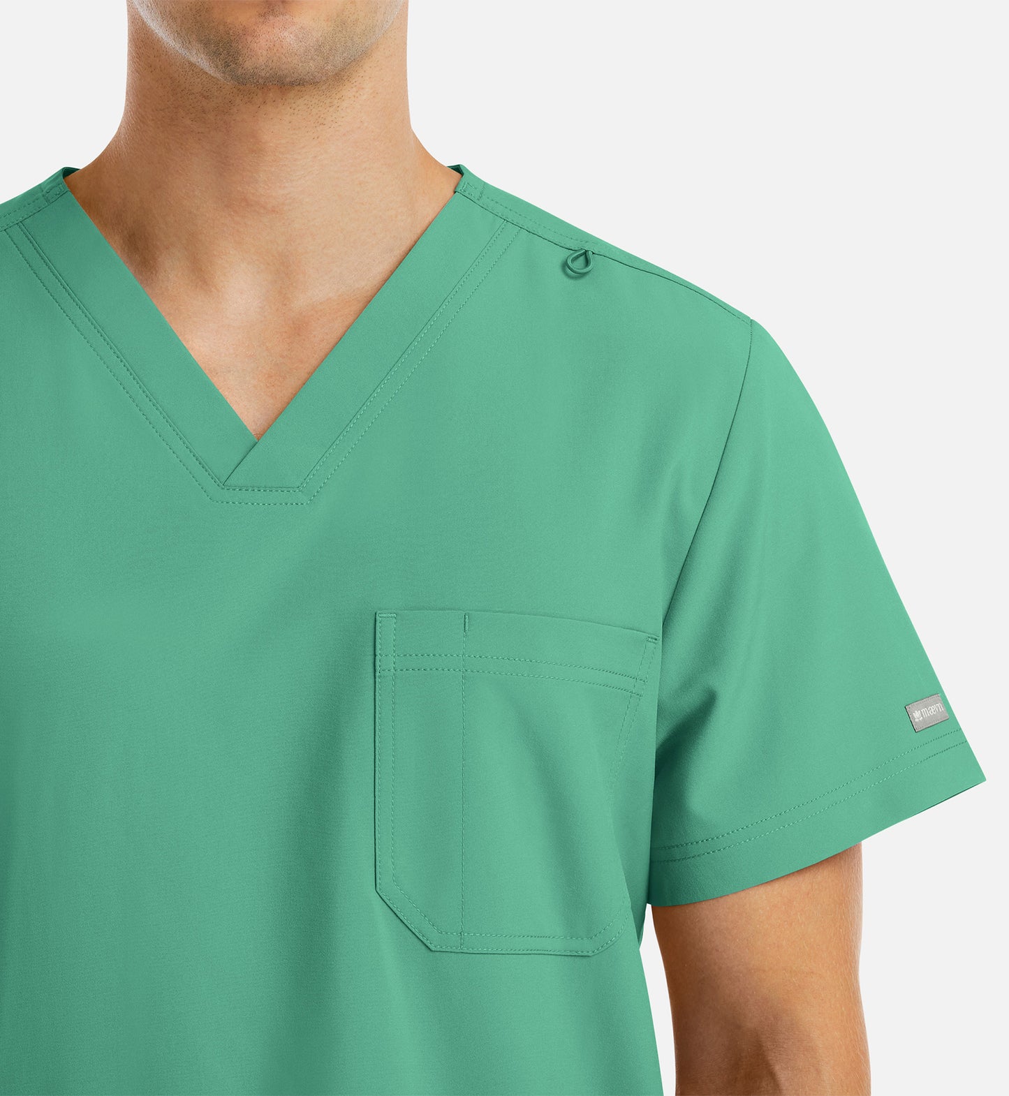 Momentum 5802 Men’s 4 Pocket Banded V-Neck Top Surgical Green