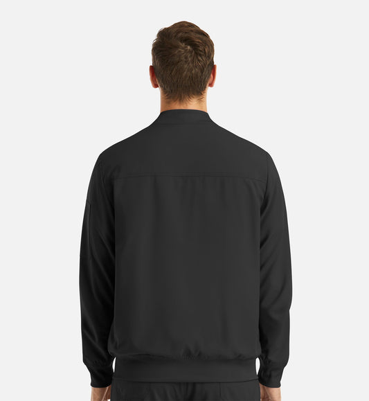 Cleveland Clinic Momentum 5861 Men's Full Zip Bomber Jacket Black