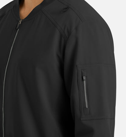 Momentum 5861 Mens Full Zip Bomber Jacket Black