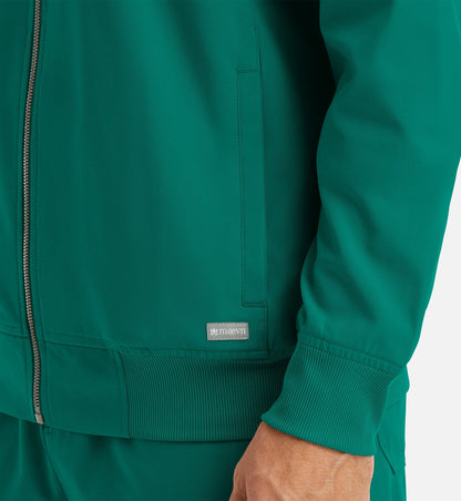 Cleveland Clinic Momentum 5861 Men's Full Zip Bomber Jacket Hunter