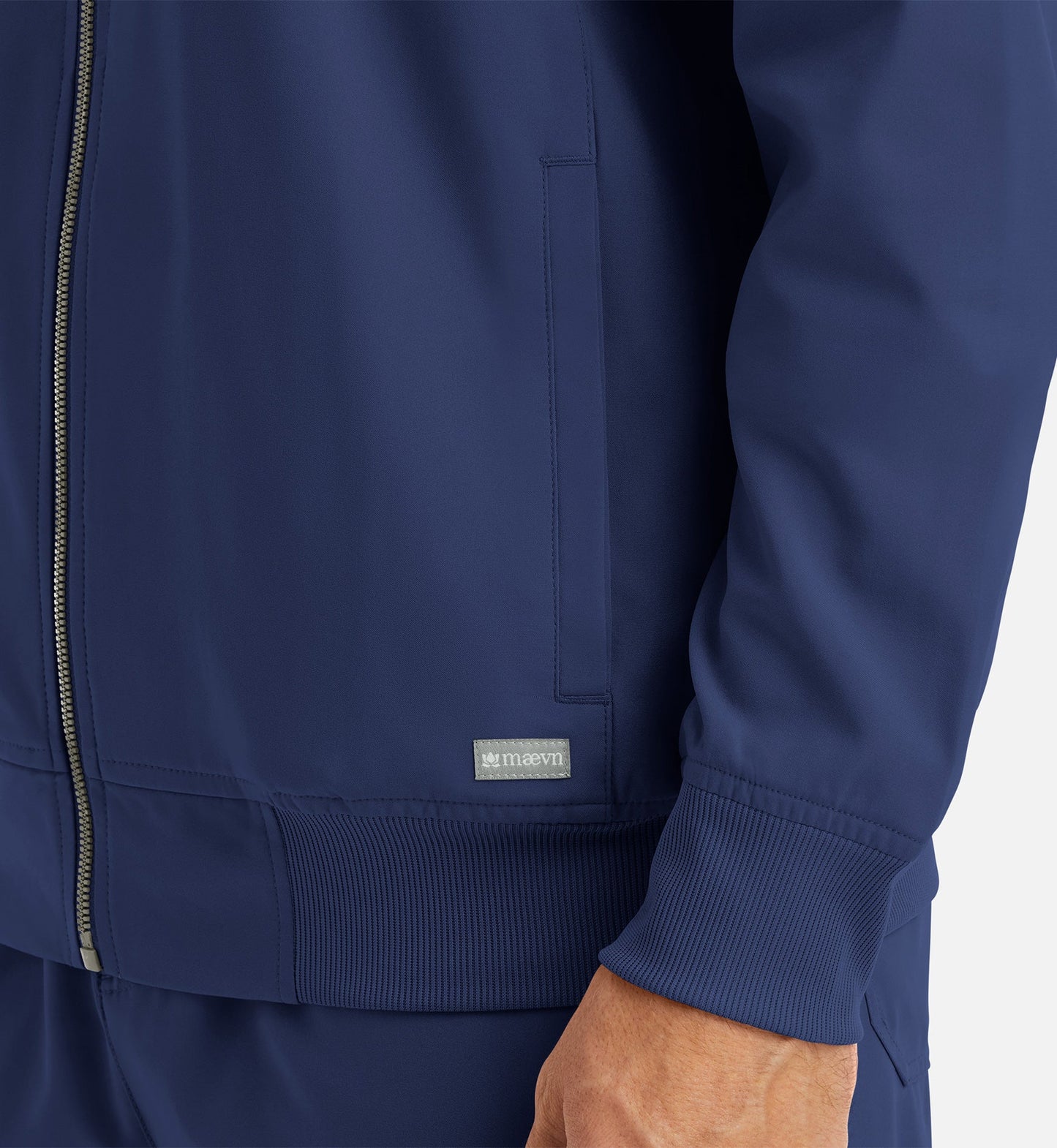 Cleveland Clinic Momentum 5861 Men's Full Zip Bomber Jacket Navy
