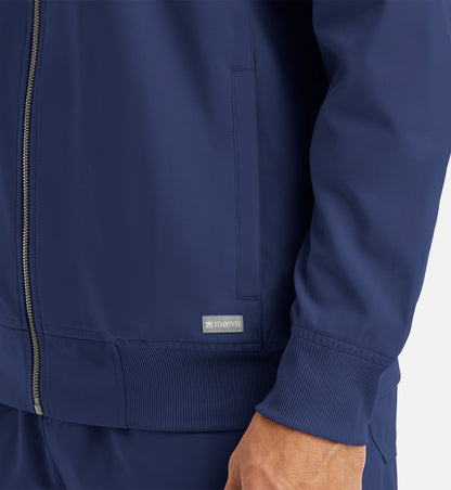 Cleveland Clinic Momentum 5861 Men's Full Zip Bomber Jacket Navy
