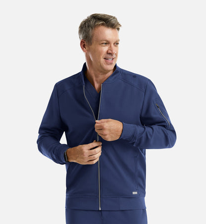 Cleveland Clinic Momentum 5861 Men's Full Zip Bomber Jacket Navy