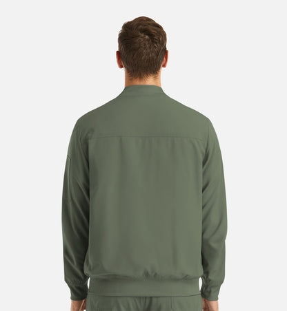 Cleveland Clinic Momentum 5861 Men's Full Zip Bomber Jacket Olive
