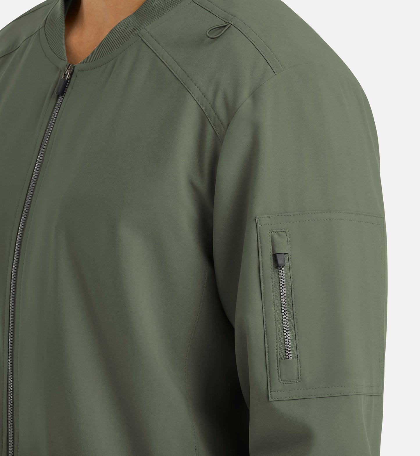 Cleveland Clinic Momentum 5861 Men's Full Zip Bomber Jacket Olive